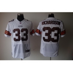 Nike Cleveland Browns 33 Trent Richardson White Elite NFL Jersey