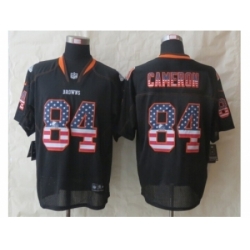 Nike Cleveland Browns 84 Jordan Cameron Black Elite USA Flag Fashion NFL Jersey