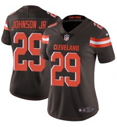 Nike Browns #29 Duke Johnson Jr Brown Team Color Womens Stitched NFL Vapor Untouchable Limited Jersey