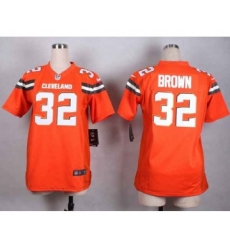 nike women nfl jerseys cleveland browns 32 brown orange[nike][new style]