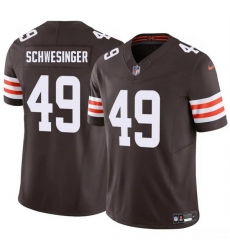 Youth Cleveland Browns 49 Carson Schwesinger Brown 2025 Draft F U S E Vapor Limited Stitched Football Jersey Youth Cleveland Browns 49 Carson Schwesinger Brown 2025 Draft F U S E Vapor Limited Stitched Football Jersey