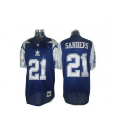 Dallas Cowboys 21 sanders 1994 Throwback blue Jersey