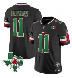 Men Dallas Cowboys 11 Micah Parsons 2024 Mexico Black F U S E  Stitched Football Jersey