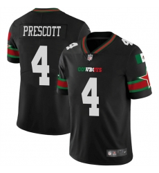 Men Dallas Cowboys 4 Dak Prescott Black Mexico Vapor Limited Stitched Football Jersey