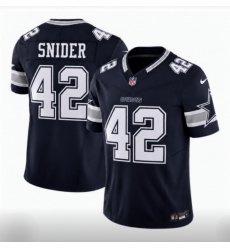 Men Dallas Cowboys 42 Snider Navy 2026 F U S E Vapor Untouchable Limited Stitched Football Jersey