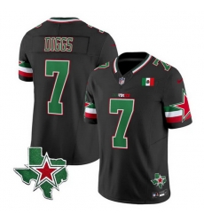 Men Dallas Cowboys 7 Trevon Diggs 2024 Mexico Black F U S E  Stitched Football Jersey