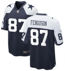 Men Dallas Cowboys 87 Jake Ferguson Navy vapor limited Stitched Jersey