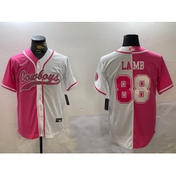 Men Dallas Cowboys 88 CeeDee Lamb 2024 Arctic white red Stitched Baseball Jersey