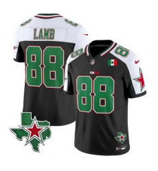 Men Dallas Cowboys 88 CeeDee Lamb 2024 Mexico Black White F U S E  Stitched Football Jersey