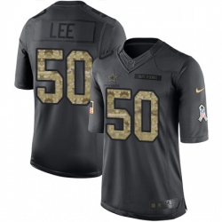 Mens Nike Dallas Cowboys 50 Sean Lee Limited Black 2016 Salute to Service NFL Jersey