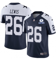 Nike Cowboys 26 Jourdan Lewis Navy Blue Thanksgiving Men Stitched With Established In 1960 Patch NFL Vapor Untouchable Limited Throwback Jersey