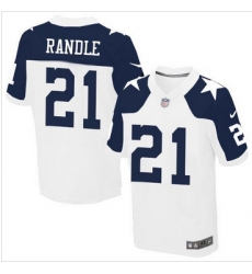 Nike Dallas Cowboys #21 Joseph Randle White Thanksgiving Throwback Mens Stitched NFL Elite Jersey