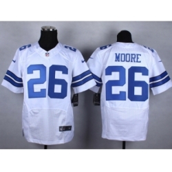 Nike Dallas Cowboys 26 Sterling Moore white Elite NFL Jersey