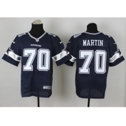 Nike Dallas Cowboys 70 Zack Martin Blue Elite NFL Jersey