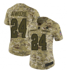 Nike Cowboys #24 Chidobe Awuzie Camo Women Stitched NFL Limited 2018 Salute to Service Jersey