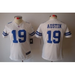 Nike Women Dallas Cowboys #19 Austin White [Women's NIKE LIMITED Jersey]