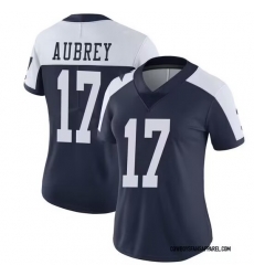 Women   Dallas Cowboys 17 Brandon Aubrey Limited Navy Vapor Untouchable Jersey  282 29