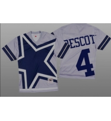 Women Dallas Cowboys Dak Prescott White Big Face Fashion Limited Jersey