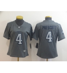 Women Nike Cowboys 4 Dak Prescott Gray Camo Vapor Untouchable Limited Jersey