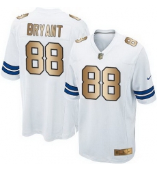 Nike Cowboys #88 Dez Bryant White Youth Stitched NFL Elite Gold Jersey