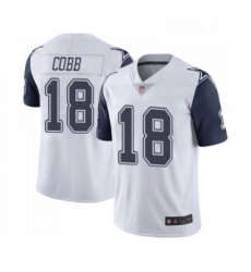 Youth Dallas Cowboys 18 Randall Cobb Limited White Rush Vapor Untouchable Football Jersey