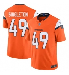 Men Denver Brocos Alex Singleton #49 Orange 2024 F U S E Stitched Limited NFL Jersey