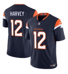 Men Denver Broncos 12 RJ Harvey Navy F U S E Vapor Limited Stitched Football Jersey Men Denver Broncos 12 RJ Harvey Navy F U S E Vapor Limited Stitched Football Jersey