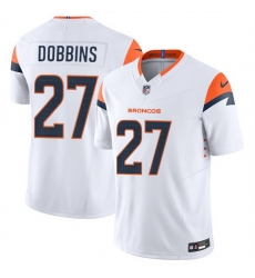 Men Denver Broncos 27 J K Dobbins White 2025 F U S E Vapor Limited Stitched Football Jersey Men Denver Broncos 27 J K Dobbins White 2025 F U S E Vapor Limited Stitched Football Jersey