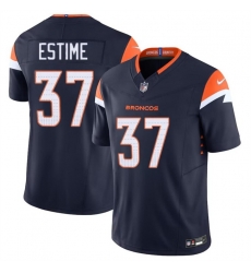 Men Denver Broncos 37 Audric Estime Navy 2024 F U S E  Alternate Vapor Limited Stitched Football Jersey