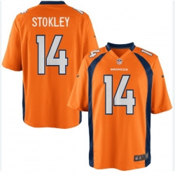 Men Nike Denver Broncos Brandon Stokley #14 Orange Stitched NFL Jersey