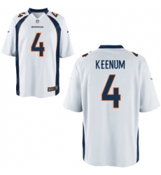 Mens Denver Broncos #4 Case Keenum Nike White Elite Jersey