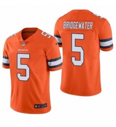 Men's Denver Broncos Teddy Bridgewater Orange Color Rush Jersey