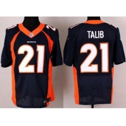 Nike Denver Broncos 21 Aqib Talib Blue Elite NFL Jersey