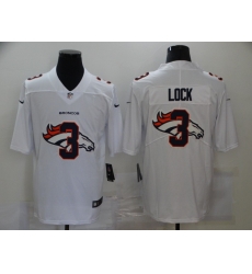 Nike Denver Broncos 3 Drew Lock White Shadow Logo Limited Jersey