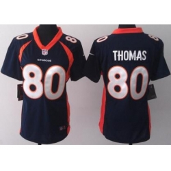 Women Nike Denver Broncos 80 Julius Thomas Blue Jerseys 2013