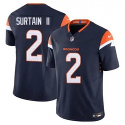 Youth Nike Denver Broncos Patrick Surtain II Stitched Blue Limited Jersey