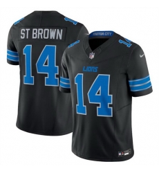 Men Detroit Lions 14 Amon Ra St  Brown Black 2024 F U S E  2nd Alternate Vapor Limited Stitched Jersey