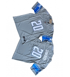 Men Detroit Lions 20 Barry Sanders Grey 2023 F U S E  Vapor Untouchable Limited Stitched Jersey