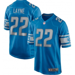 Men Detroit Lions #22 Bobby Layne Blue Vapor Limited Stitched Jersey