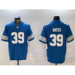 Men Detroit Lions 39 Jake Bates Blue 2024 F U S E  Vapor Limited Stitched Jersey