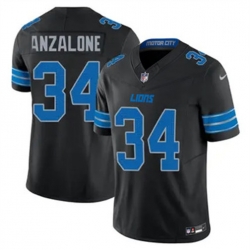 Men Detroit Lions Alex Anzalone #34 Black Vapor Stitched Nike NFL Jersey