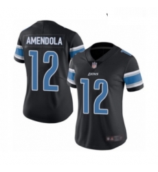 Womens Detroit Lions 12 Danny Amendola Limited Black Rush Vapor Untouchable Football Jersey