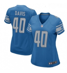 Womens Nike Detroit Lions 40 Jarrad Davis Game Light Blue Team Color NFL Jersey