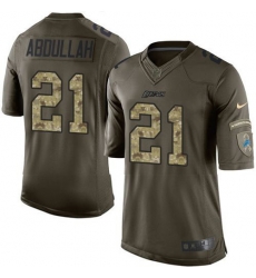 Nike Lions #21 Ameer Abdullah Green Youth Stitched NFL Limited Salute to Service Jersey