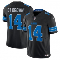 Youth Detroit Lions 14 Amon Ra St  Brown Black 2024 F U S E  2nd Alternate Vapor Limited Stitched Jersey