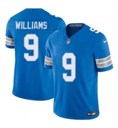 Youth Detroit Lions 9 Jameson Williams Blue 2024 F U S E Vapor Limited Stitched Jersey