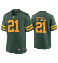 Men Green Bay Packers 21 Eric Stokes Alternate Limited Green Jersey