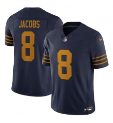 Men Green Bay Packers 8 Josh Jacobs Navy The 1923 Classic Vapor F U S E  Limited Stitched Football Jersey