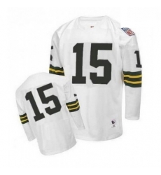 Mitchell and Ness Green Bay Packers 15 Bart Starr Authentic White Throwback NFL Jersey