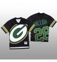 NFL Green Bay Packers 28 AJ Dillon Black Men Mitchell  26 Nell Big Face Fashion Limited NFL Jersey